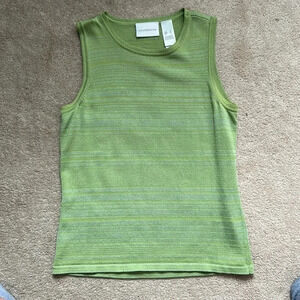 Liz Claiborne green sleeveless sweater size small